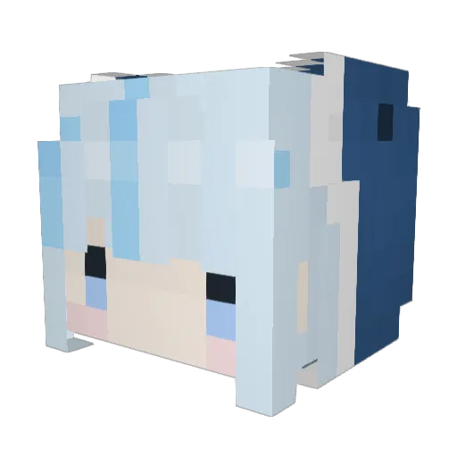 Kemmie_ Minecraft avatar head, 3D render