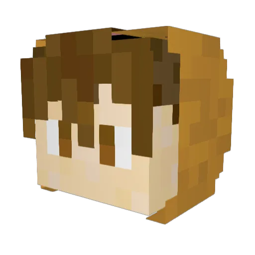 KemoCorgi Minecraft avatar head, 3D render