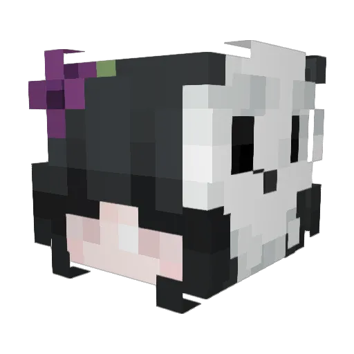KemoSuki Minecraft avatar head, 3D render