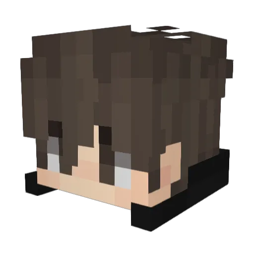 Kemoli Minecraft avatar head, 3D render