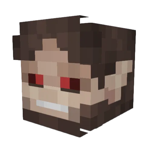KemonoNoKyojin Minecraft avatar head, 3D render