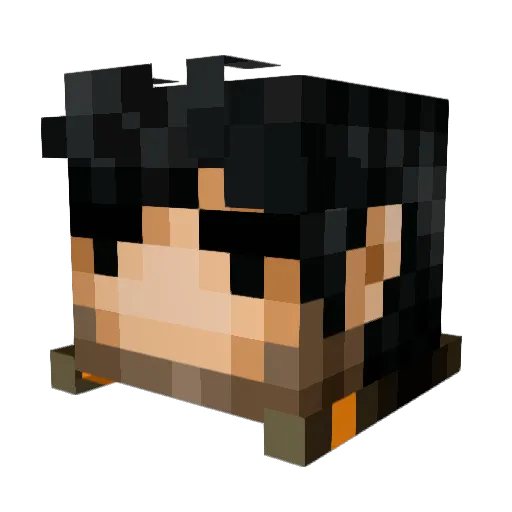Kemot52 Minecraft avatar head, 3D render