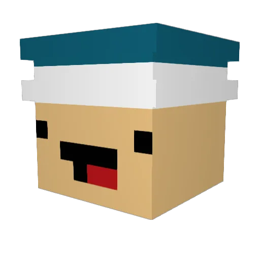Kempaboy Minecraft avatar head, 3D render