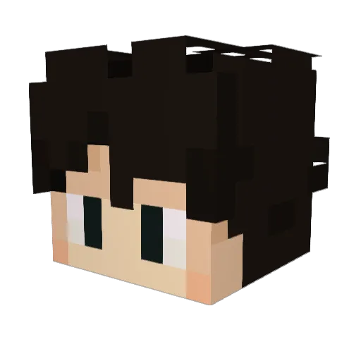 Kempesik Minecraft avatar head, 3D render