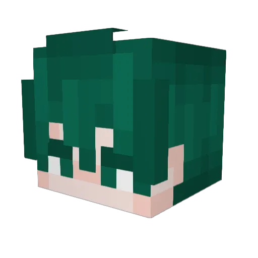 Kempopo Minecraft avatar head, 3D render