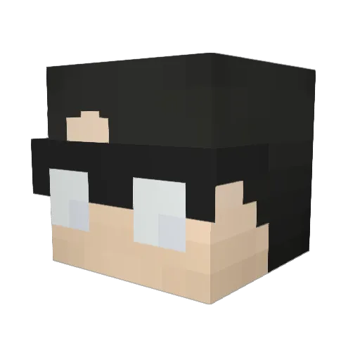 Kemu_Cat Minecraft avatar head, 3D render