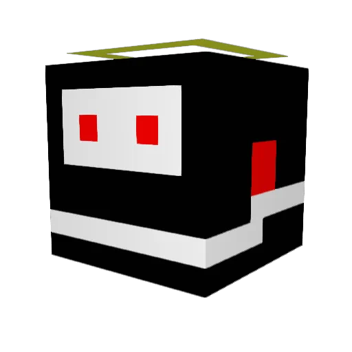 Kemuo3 Minecraft avatar head, 3D render