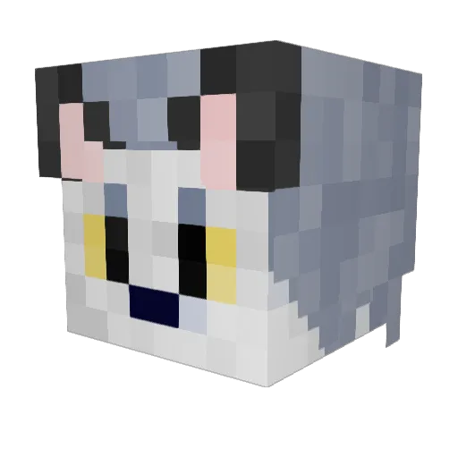 Kemuri_Aoi Minecraft avatar head, 3D render