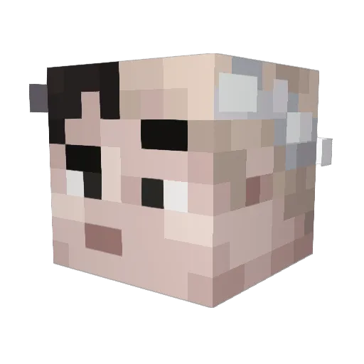 Ken4ick Minecraft avatar head, 3D render