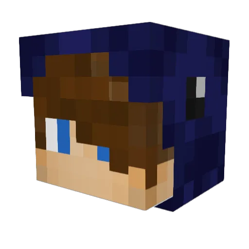 KenAron Minecraft avatar head, 3D render
