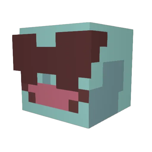 KenArrari Minecraft avatar head, 3D render
