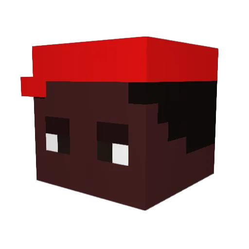 KenCartWheel Minecraft avatar head, 3D render