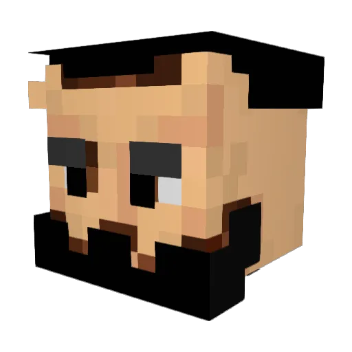 KenDark22 Minecraft avatar head, 3D render