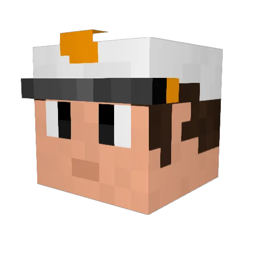 KenRobin Minecraft avatar head, 3D render