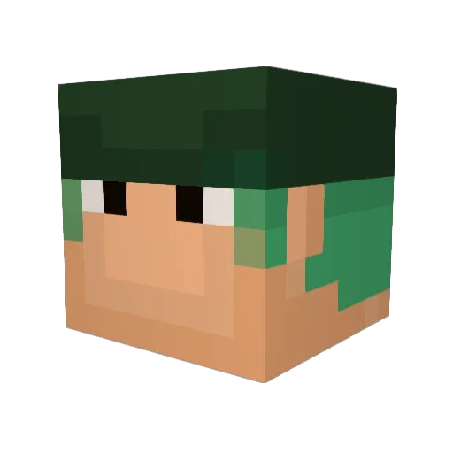 KenZuu_ Minecraft avatar head, 3D render