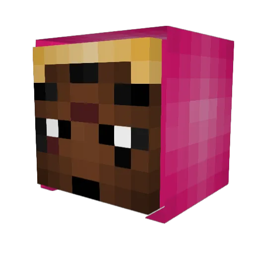 Ken_Carson_ Minecraft avatar head, 3D render