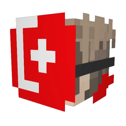 Ken_Kitsune Minecraft avatar head, 3D render