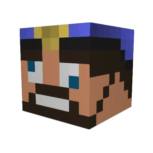 Kenagent47 Minecraft avatar head, 3D render
