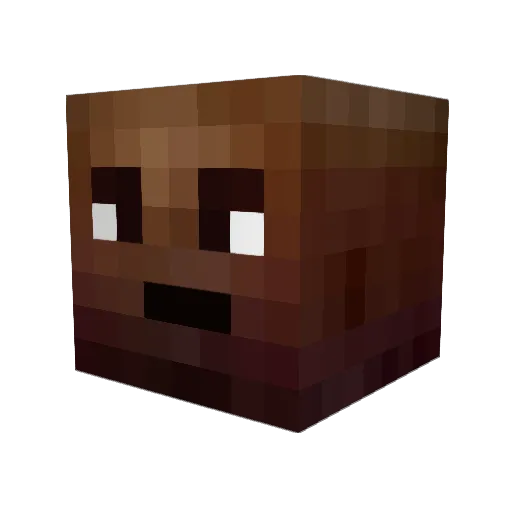 Kenai123 Minecraft avatar head, 3D render