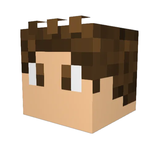 Kenaito11 Minecraft avatar head, 3D render