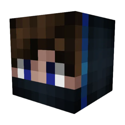 Kenajor Minecraft avatar head, 3D render