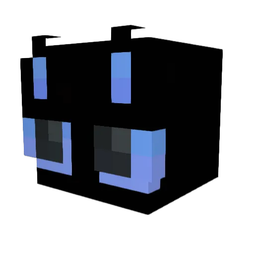 Kenamii Minecraft avatar head, 3D render