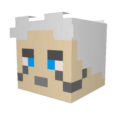 Kenauro Minecraft avatar head, 3D render