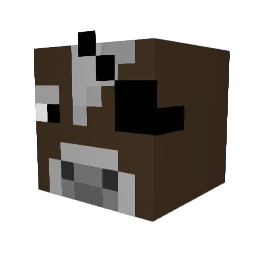 Kenax Minecraft avatar head, 3D render