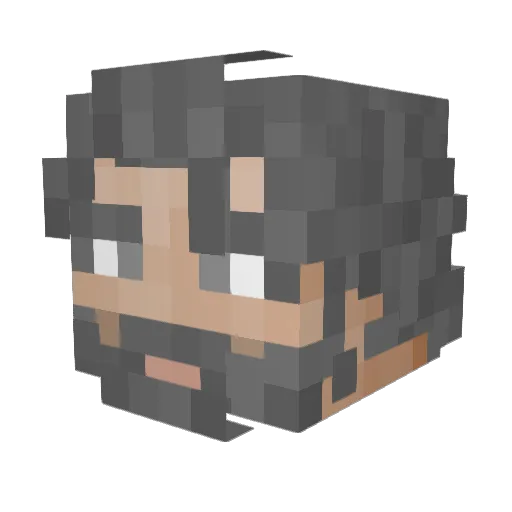 Kenay02 Minecraft avatar head, 3D render