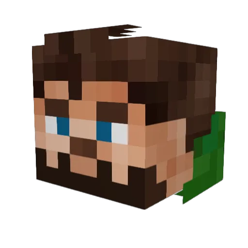 Kenbis Minecraft avatar head, 3D render