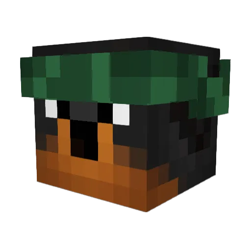 Kence Minecraft avatar head, 3D render