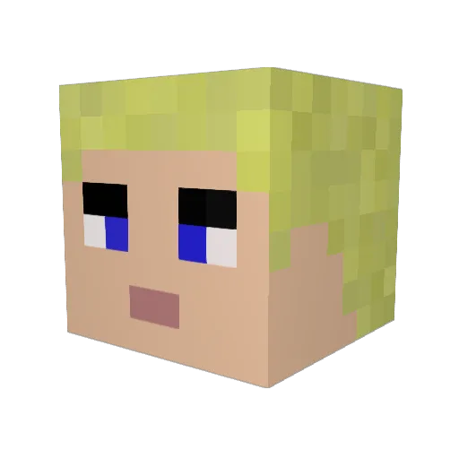 KencerYT Minecraft avatar head, 3D render