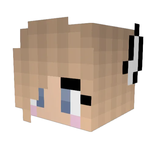 Kencole Minecraft avatar head, 3D render