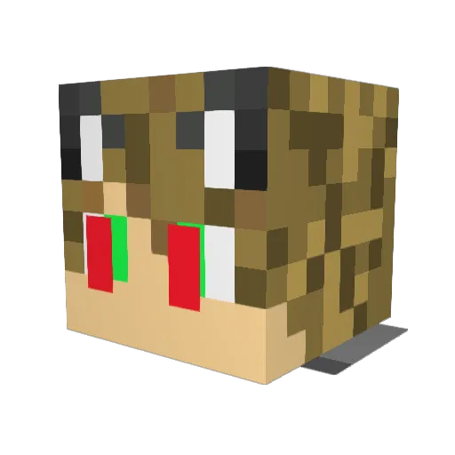 Kendar82 Minecraft avatar head, 3D render