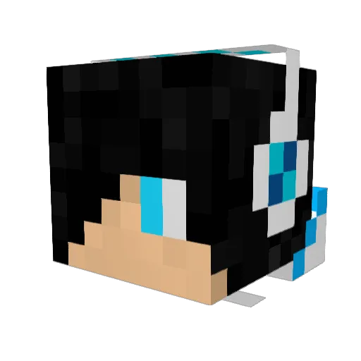 KendellHsu Minecraft avatar head, 3D render