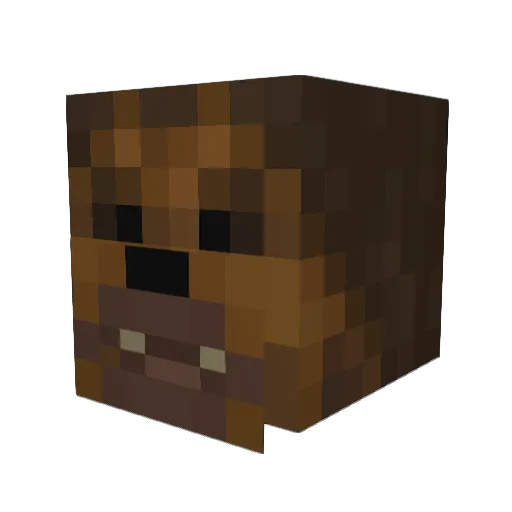 Kendesons Minecraft avatar head, 3D render