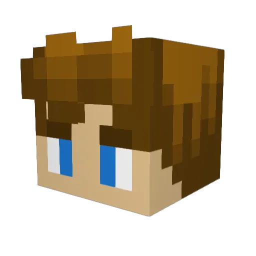 KendiWC Minecraft avatar head, 3D render