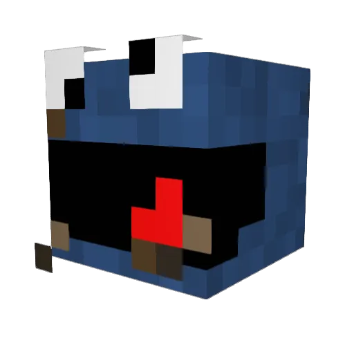 Kendji Minecraft avatar head, 3D render