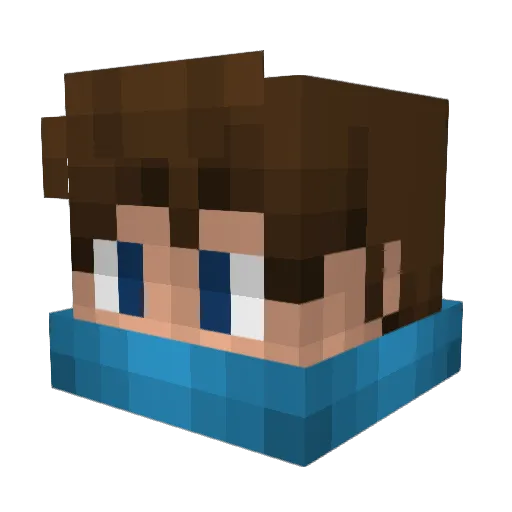 Kendog Minecraft avatar head, 3D render