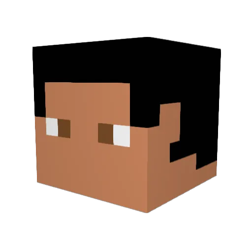 Kendoka__ Minecraft avatar head, 3D render