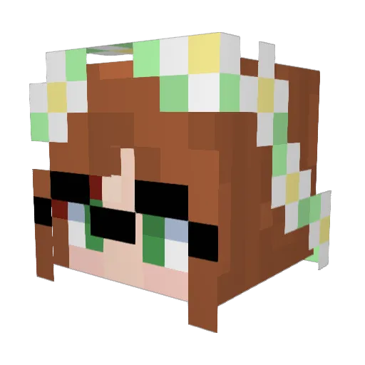Kendoozled Minecraft avatar head, 3D render