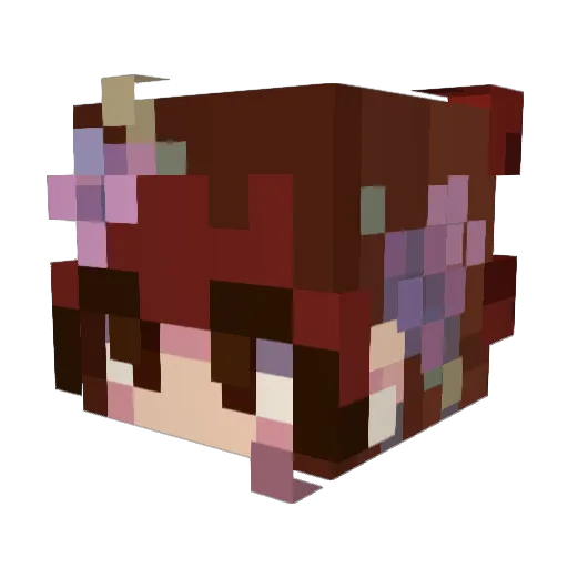 Kendra42 Minecraft avatar head, 3D render