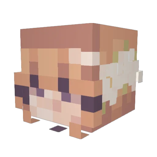 KendraaC Minecraft avatar head, 3D render