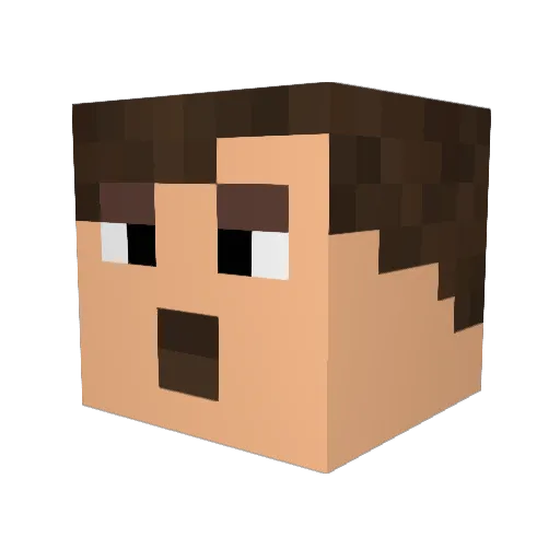 Kendrus Minecraft avatar head, 3D render