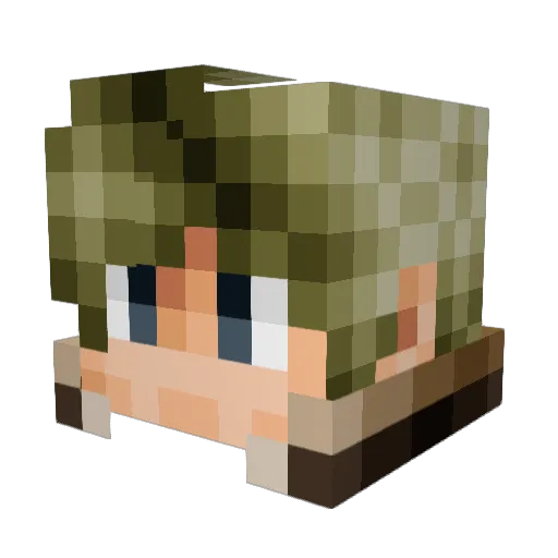 KenedyLV Minecraft avatar head, 3D render