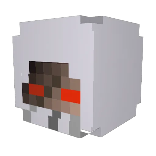 Keneshi Minecraft avatar head, 3D render