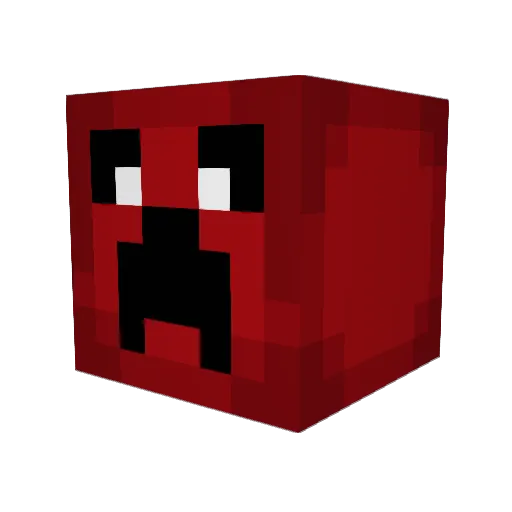 Kengure Minecraft avatar head, 3D render