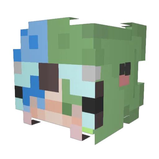 KeniStorm Minecraft avatar head, 3D render