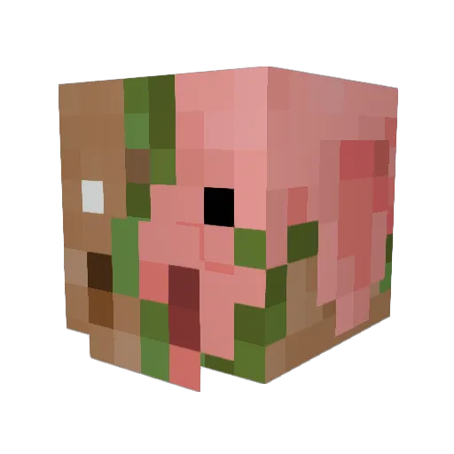 Kenidoru Minecraft avatar head, 3D render