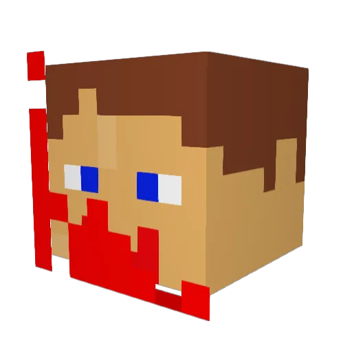 Kenilworth38 Minecraft avatar head, 3D render